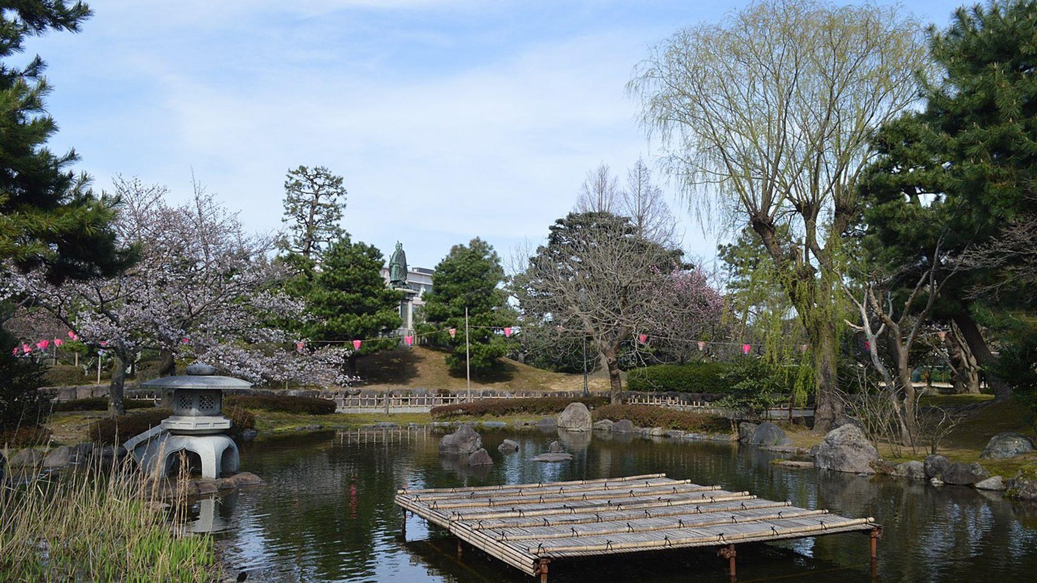 Sakura pond in the Rojo Park