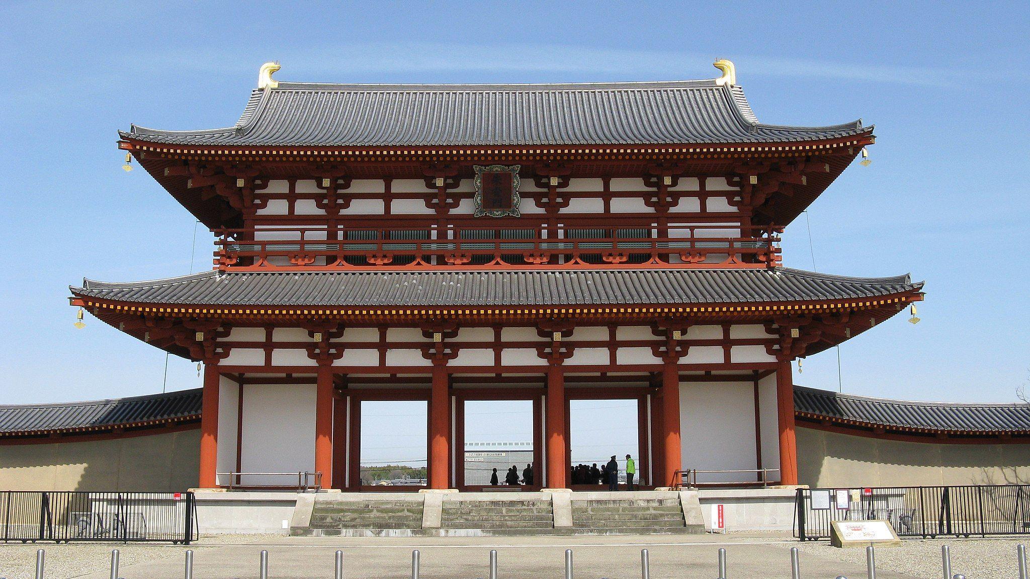 The Suzaku Gate is the main entrance to the palace