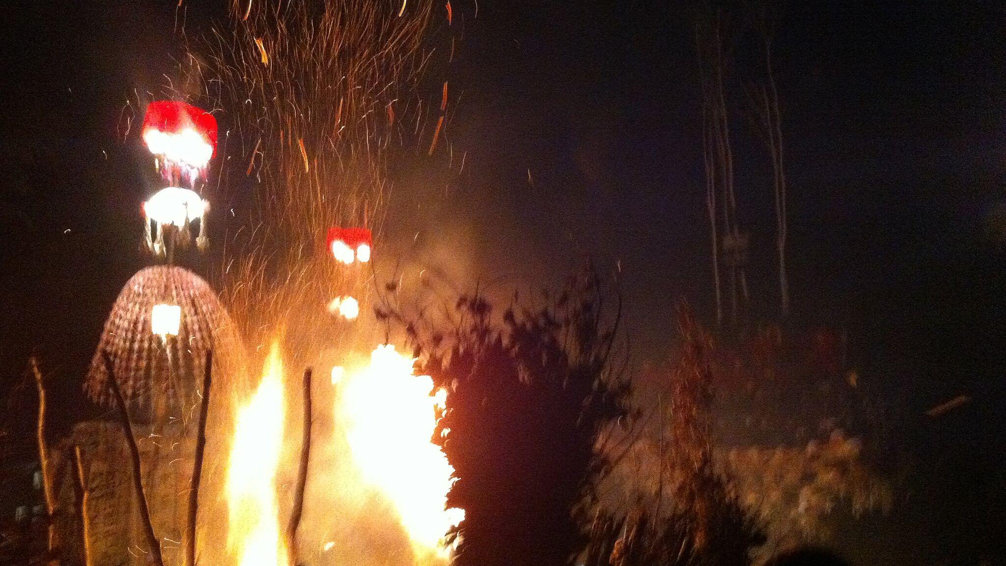 Fire Ritual at the Nozawa Onsen Dōsojin Festival