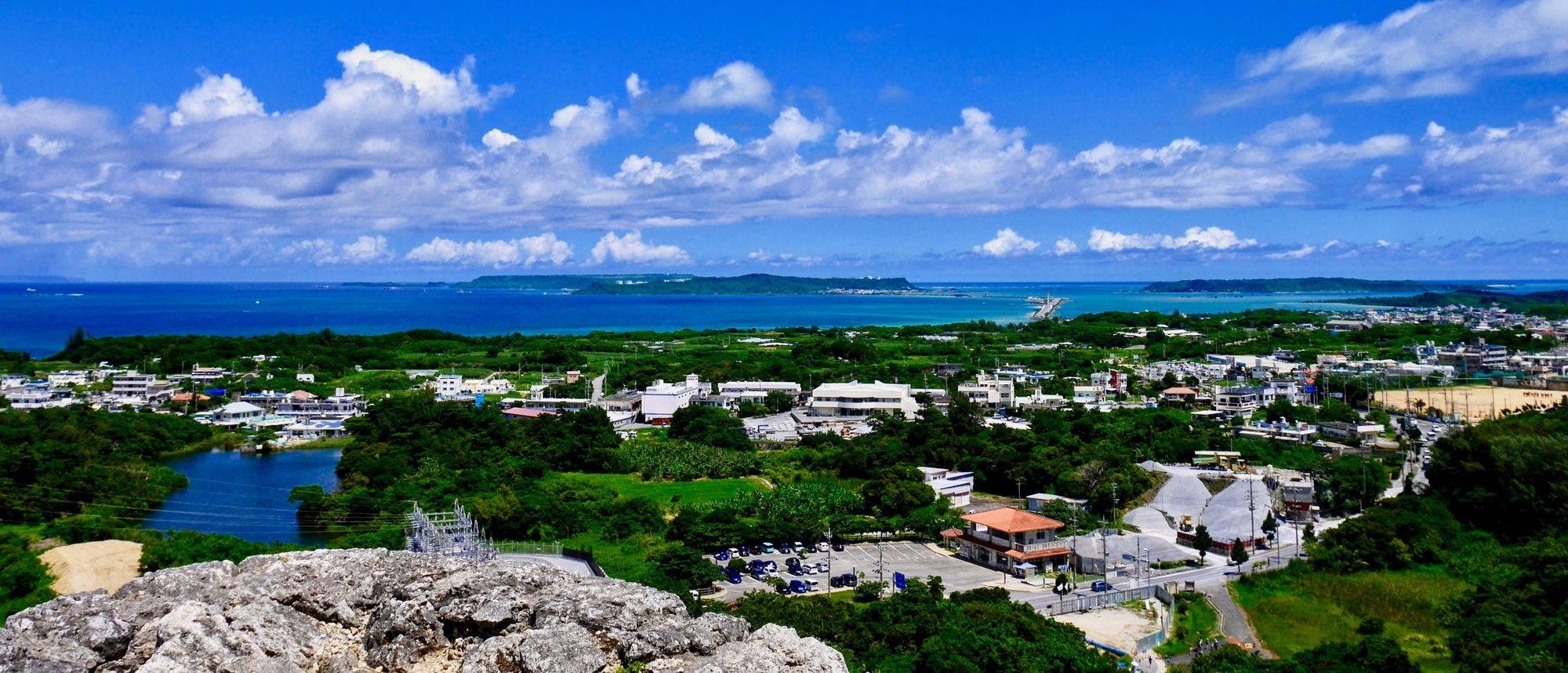 View from Katsuren Castle Ruins in Uruma, Okinawa.