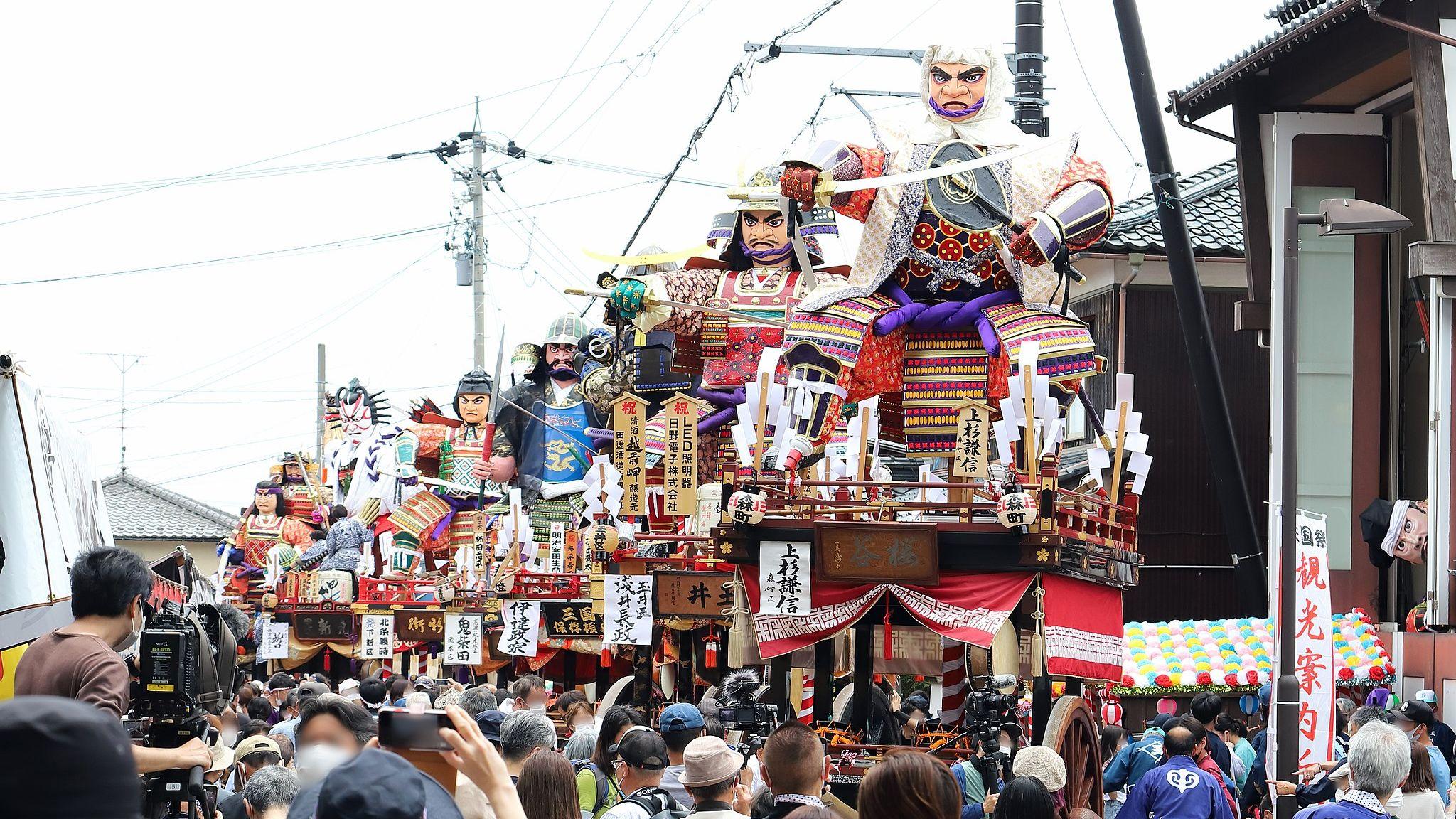 Mikuni floats at the Mikuni Shrine Festival