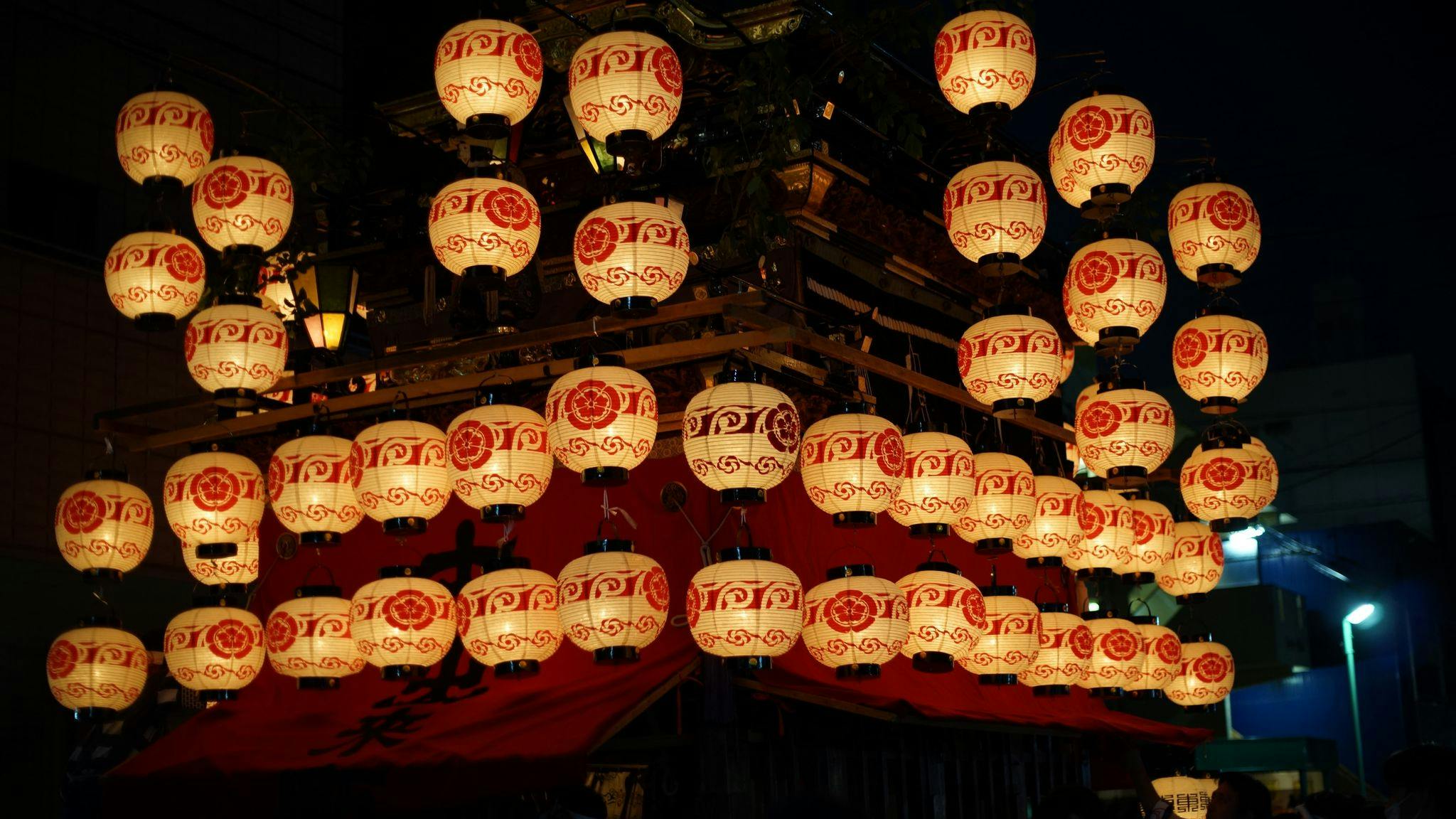 Float decorated with lanterns - symbolic image