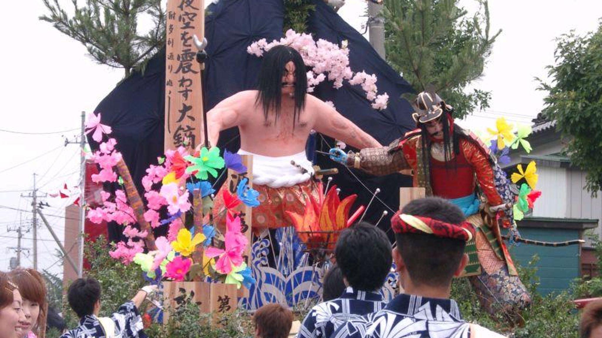 The float at the Tsuchizaki Festival