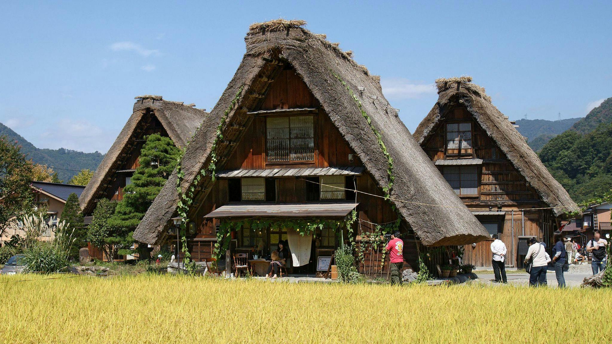 Gasshō-style- traditionally thatched houses in Shirakawa-go