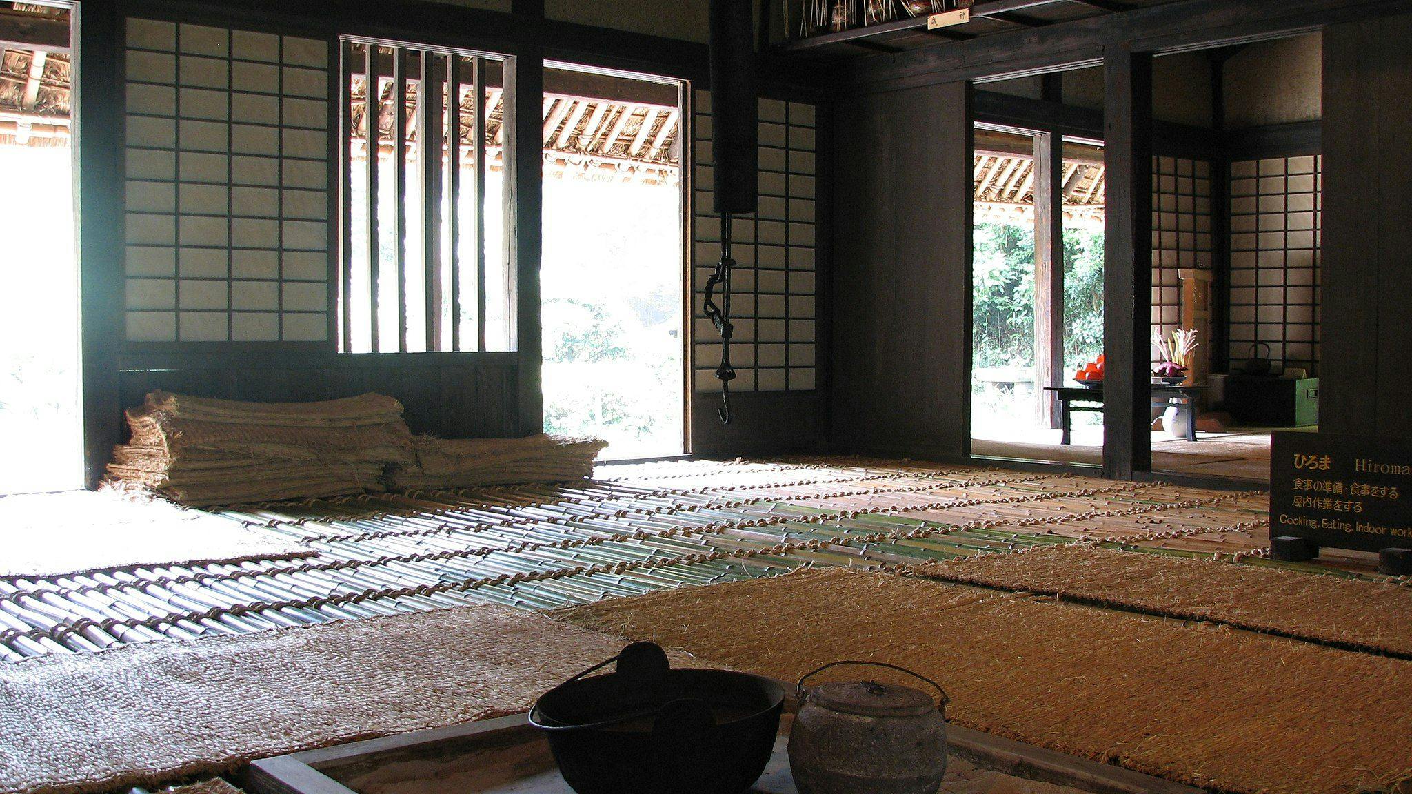 Interior of the Kitamura house at Nihon Minka-en