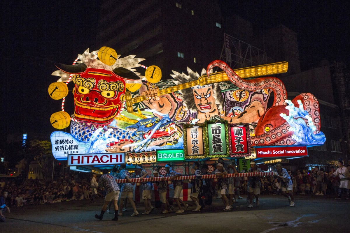 A lantern float at the Aomori Nebuta Festival