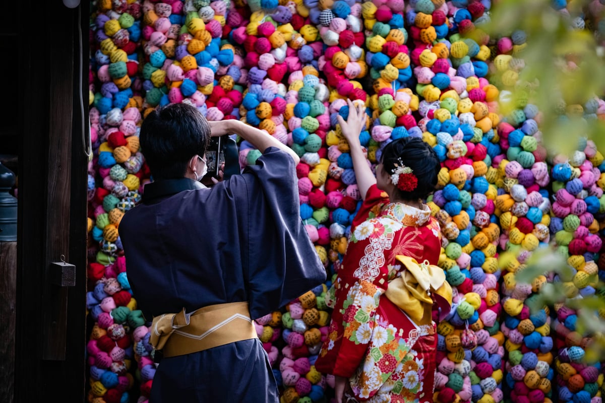 Couple enjoying Tanabata