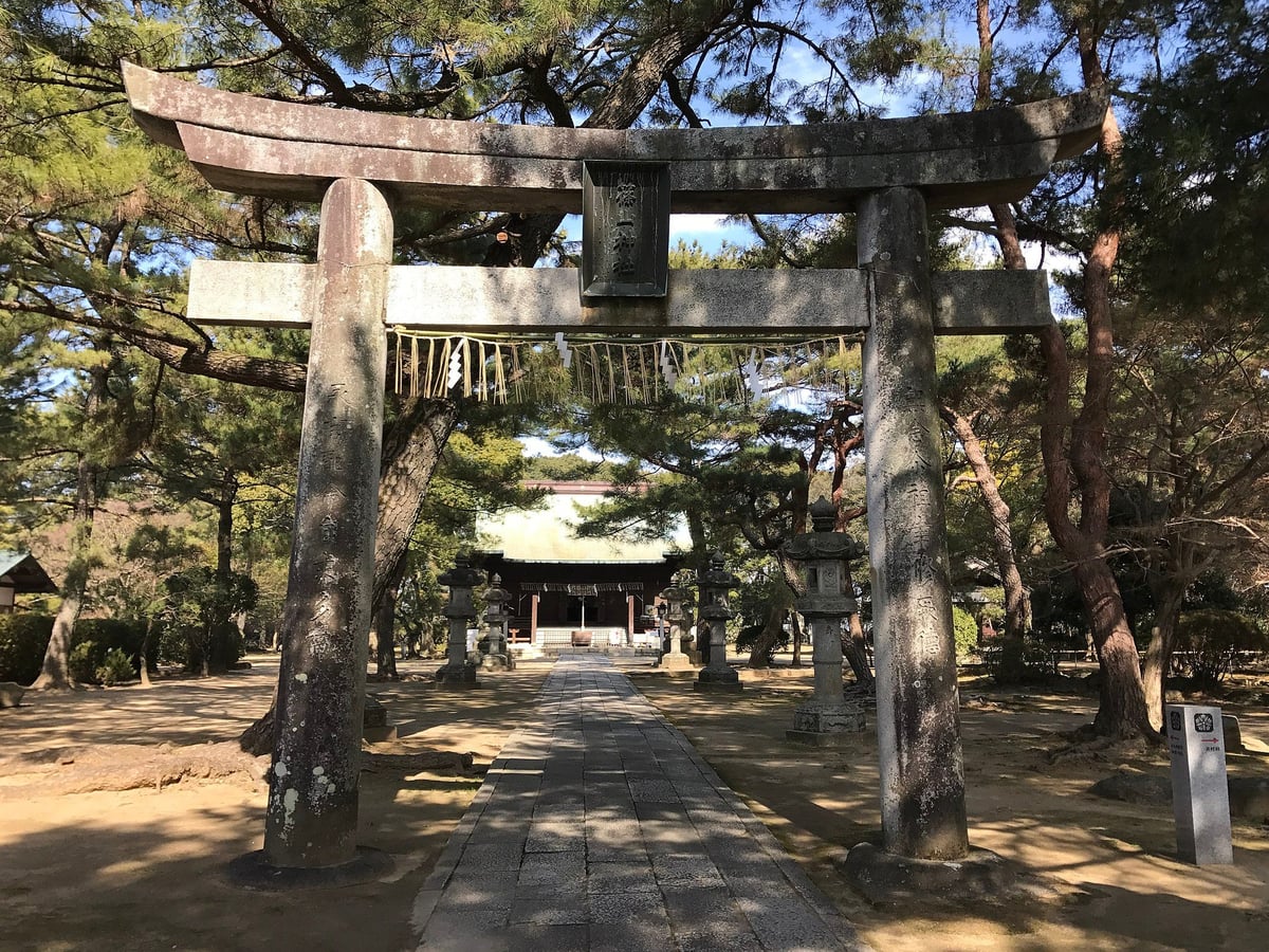 Torii of Sasayama Shrine in Kurume Castle