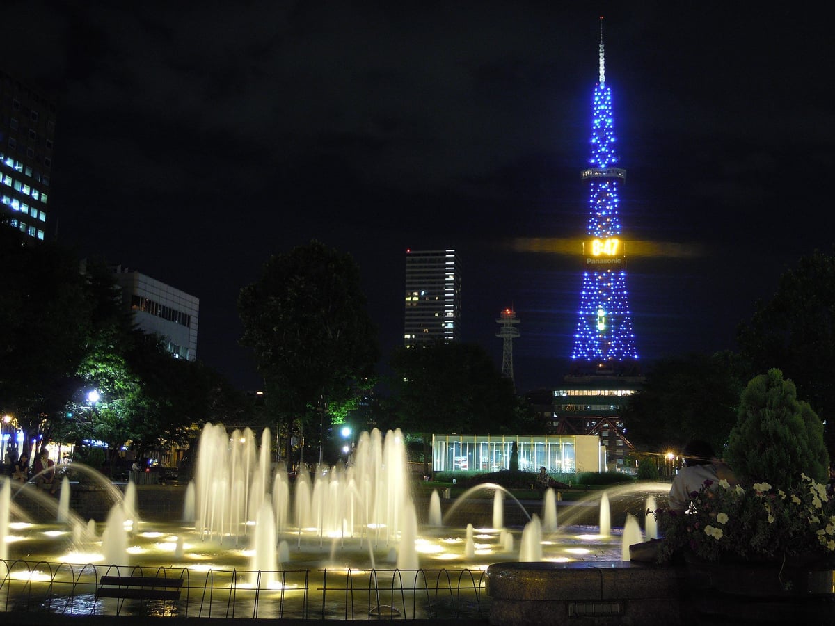 Sapporo TV Tower at night