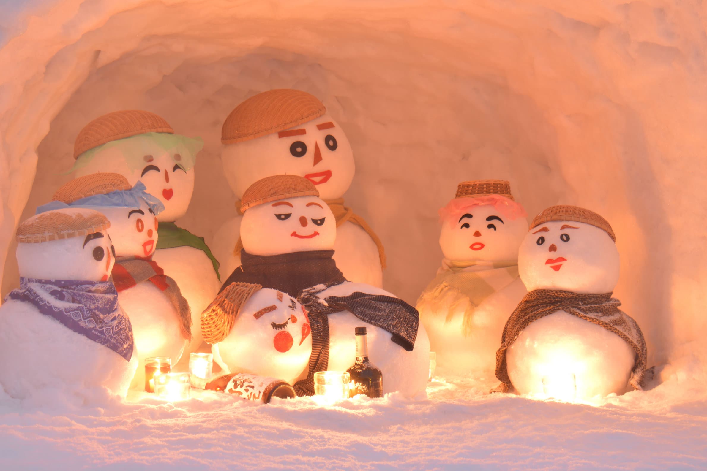 Snowmen of the Hakusan Snowman Festival
